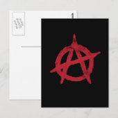 Carte Postale symbole anarchique 'cercle a' (Devant / Derrière)