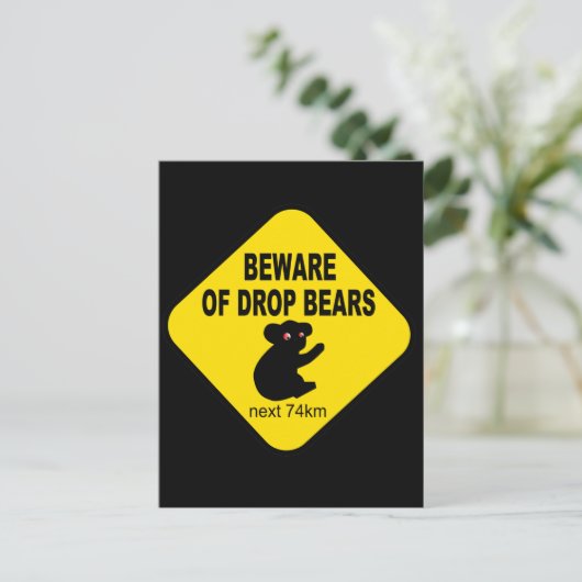 Carte Postale Symbole australien amusant. Méfiez-vous des Ours L (Debout devant)