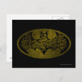 Carte Postale Symbole Batman | Crânes dans le logo de chaume (Devant / Derrière)