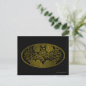 Carte Postale Symbole Batman | Crânes dans le logo de chaume (Debout devant)