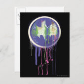 Carte Postale Symbole Batman | Logo circulaire violet (Devant / Derrière)