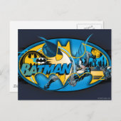 Carte Postale Symbole Batman | Logo Classic Collage (Devant / Derrière)