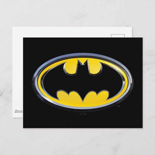 Carte Postale Symbole Batman | Logo classique (Devant / Derrière)