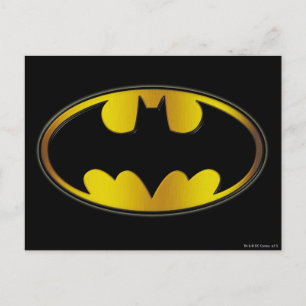 Carte Postale Symbole Batman Logo de dégradé ovale