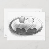 Carte Postale Symbole Batman | Logo de dessin insignia (Devant / Derrière)