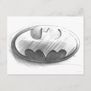 Carte Postale Symbole Batman Logo de dessin insignia