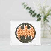 Carte Postale Symbole Batman | Logo demi-ton rouge (Debout devant)