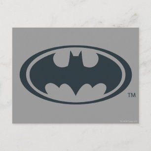 Carte Postale Symbole Batman Logo noir et blanc