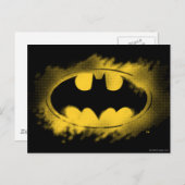 Carte Postale Symbole Batman | Logo noir et jaune (Devant / Derrière)