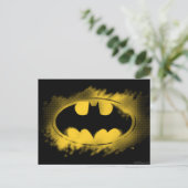 Carte Postale Symbole Batman | Logo noir et jaune (Debout devant)