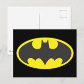 Carte Postale Symbole Batman | Logo Oval de chauve-souris (Devant / Derrière)