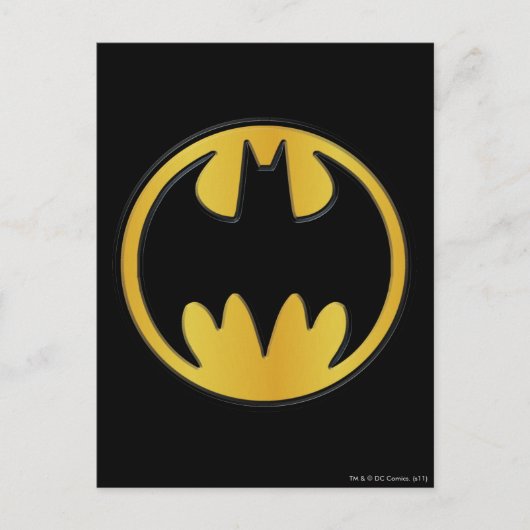 Carte Postale Symbole Batman | Logo rond classique (Devant)