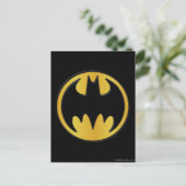 Carte Postale Symbole Batman | Logo rond classique (Debout devant)