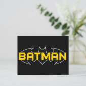 Carte Postale Symbole Batman | Nom Logo jaune et noir (Debout devant)