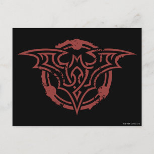 Carte Postale Symbole Batman Red Outline Urban Logo