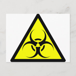 Carte Postale Symbole Bio Risque ou Biodanger Signal Avertisseme