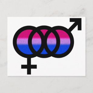 Carte Postale Symbole bisexuel