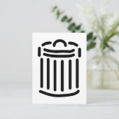 Carte Postale Symbole Black Trash Can (Debout devant)