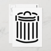 Carte Postale Symbole Black Trash Can (Devant / Derrière)
