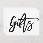 Carte Postale Symbole Cadeaux de Mariage Lettré À La Main Chic (Devant / Derrière)