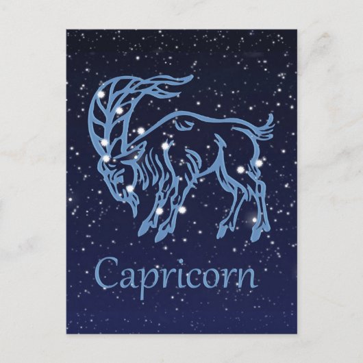 Carte Postale Symbole Capricorne Constellation et Zodiaque avec  (Devant)