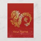 Carte Postale Symbole chinois Zodiac Horoscope Constellation (Devant)