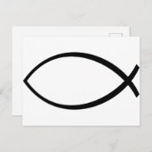 Carte Postale Symbole Christian Fish (Ichthys) (Devant / Derrière)