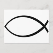 Carte Postale Symbole Christian Fish (Ichthys) (Devant)
