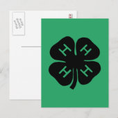 Carte Postale Symbole : Club 4-H (Devant / Derrière)
