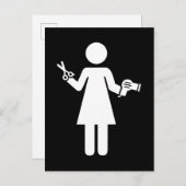 Carte Postale Symbole coiffeur (Devant / Derrière)