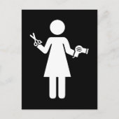 Carte Postale Symbole coiffeur (Devant)
