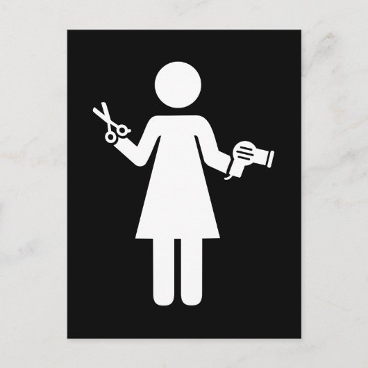 Carte Postale Symbole coiffeur (Devant)
