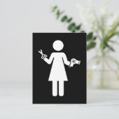 Carte Postale Symbole coiffeur (Debout devant)