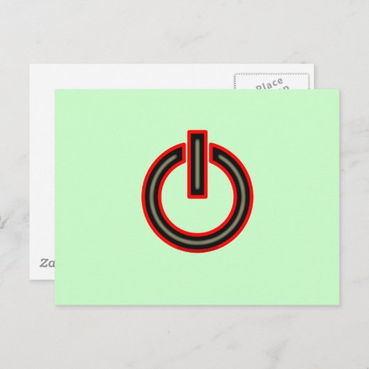 Carte Postale Symbole d'alimentation (Devant / Derrière)