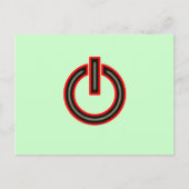 Carte Postale Symbole d'alimentation (Devant)