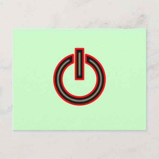 Carte Postale Symbole d'alimentation (Devant)