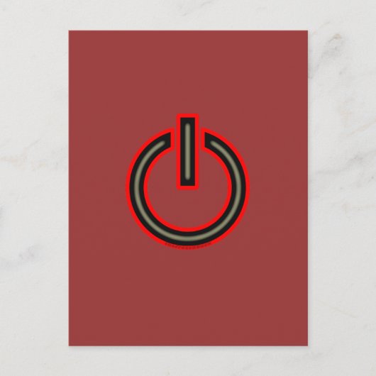 Carte Postale Symbole d'alimentation (Devant)