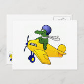 Carte Postale Symbole d'alligator/crocodile (Devant / Derrière)