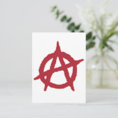 Carte Postale Symbole d'anarchie rouge (Debout devant)