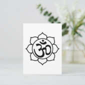 Carte Postale Symbole d'Aum de fleur de Lotus (Debout devant)
