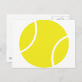Carte Postale Symbole de balle de tennis jaune (Devant / Derrière)