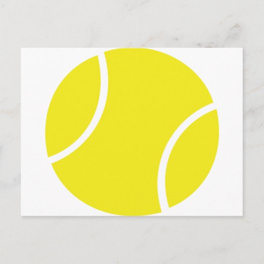 Carte Postale Symbole de balle de tennis jaune (Devant)