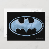 Carte Postale Symbole de chaume de café - bleu (Devant / Derrière)