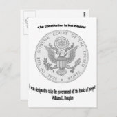 Carte Postale Symbole de court suprême avec la citation (Devant / Derrière)