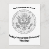 Carte Postale Symbole de court suprême avec la citation (Devant)