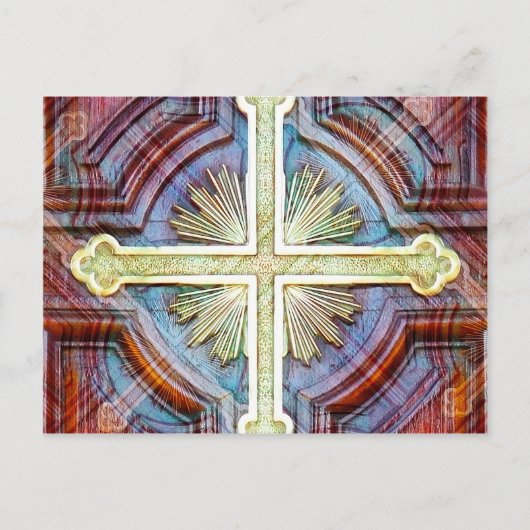 Carte Postale Symbole de croix chrétienne religieuse (Devant)