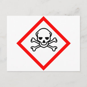 Carte Postale Symbole de danger du crâne et des os croisés