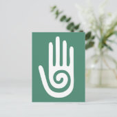 Carte Postale Symbole de guérison de la main spirale (Debout devant)