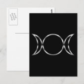 Carte Postale Symbole de la déesse triple de Falln Pagan (Devant / Derrière)