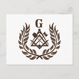 Carte Postale symbole de la franc-maçonnerie